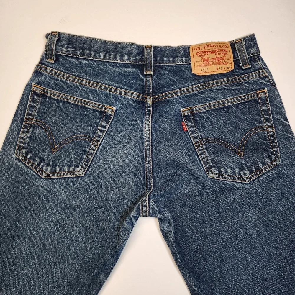Levi's 517 Boot Cut Jeans Tag 33x32 Fits 32x31 Medium Wash Cotton 2009 Mexico